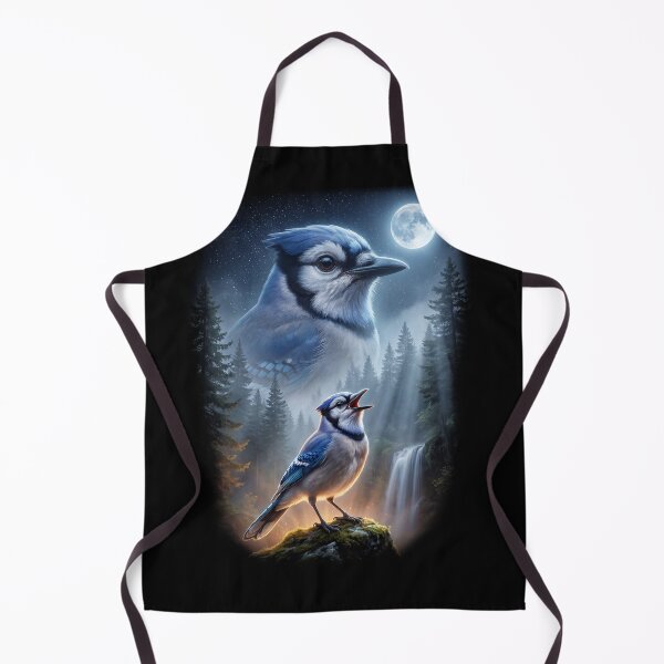 Item preview, Funny Blue Jay Howling Moon Art Bird Lover Birding designed and sold by DoodleTortle.