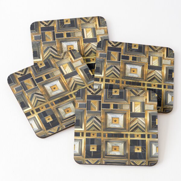 Item preview, Art Deco Geometric Golden And Black Designs Pattern designed and sold by DEC02.