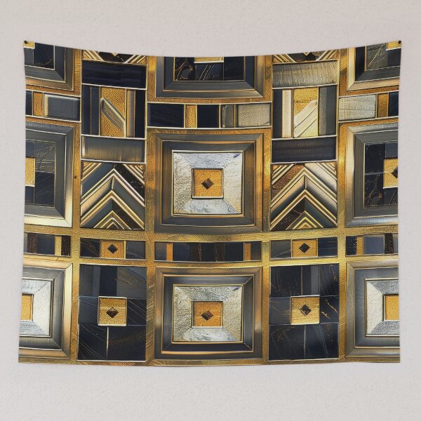 Item preview, Art Deco Geometric Golden And Black Designs Pattern designed and sold by DEC02.