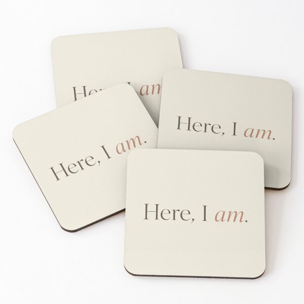 Item preview, Here, I Am – Minimal Self Acceptance & Presence Quote Design designed and sold by Irene Catchmind.