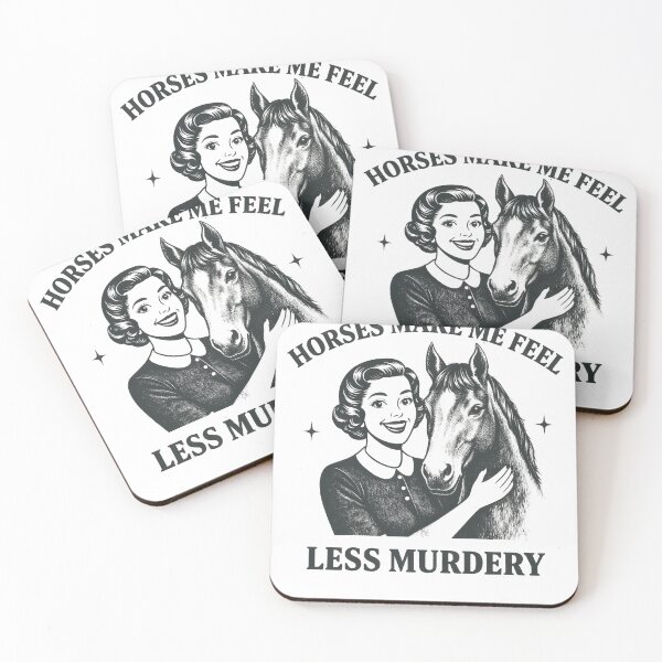 Item preview, Horses Make Me Feel Less Murdery Funny Horse Lover Shirt designed and sold by justinhmorton.
