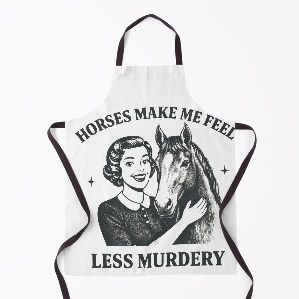 Item preview, Horses Make Me Feel Less Murdery Funny Horse Lover Shirt designed and sold by justinhmorton.