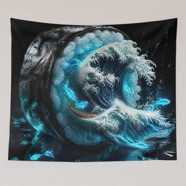 Item preview, The Great Wave Maki: Hokusai Spirit designed and sold by BGM by AI.