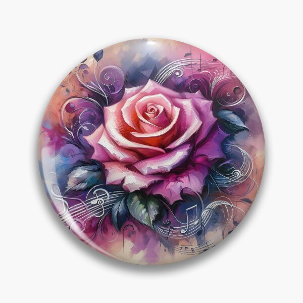 Item preview, Melodic Bloom – Abstract Rose with Musical Harmony flower in nature abstract art designed and sold by AESTHETIC-FLAIR.