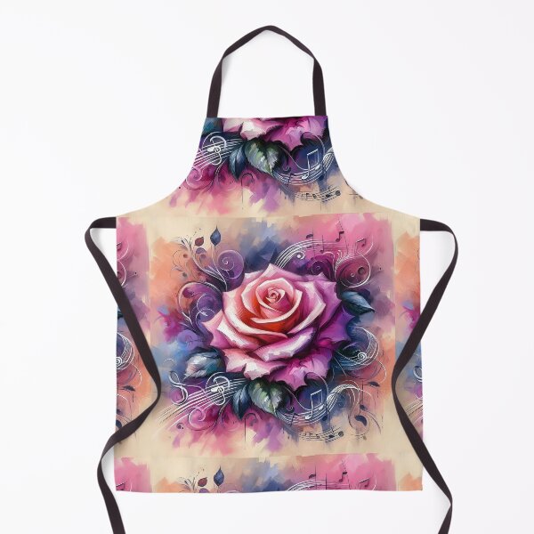 Item preview, Melodic Bloom – Abstract Rose with Musical Harmony flower in nature abstract art designed and sold by AESTHETIC-FLAIR.