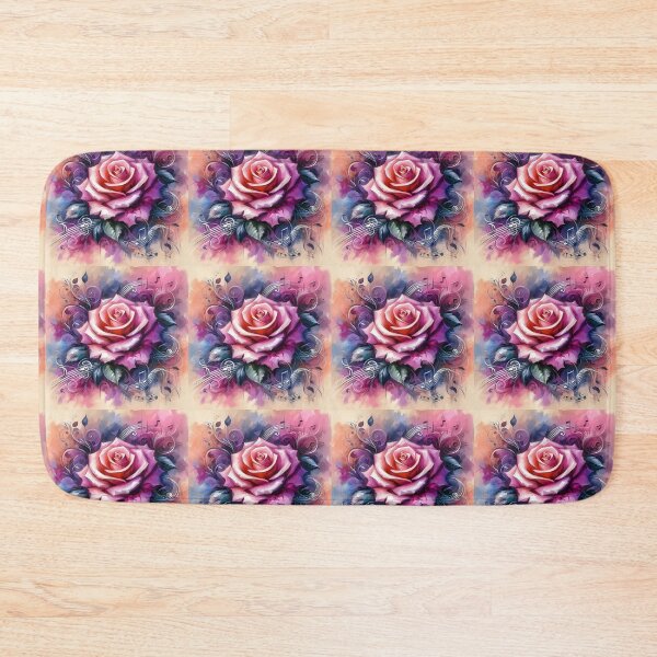 Item preview, Melodic Bloom – Abstract Rose with Musical Harmony flower in nature abstract art designed and sold by AESTHETIC-FLAIR.