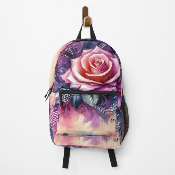 Item preview, Melodic Bloom – Abstract Rose with Musical Harmony flower in nature abstract art designed and sold by AESTHETIC-FLAIR.
