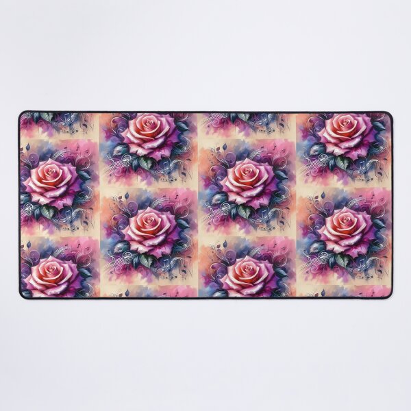 Item preview, Melodic Bloom – Abstract Rose with Musical Harmony flower in nature abstract art designed and sold by AESTHETIC-FLAIR.