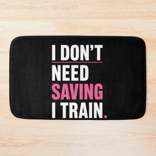 Item preview, I Don’t Need Saving I Train Minimal Typography designed and sold by StoryInCode.