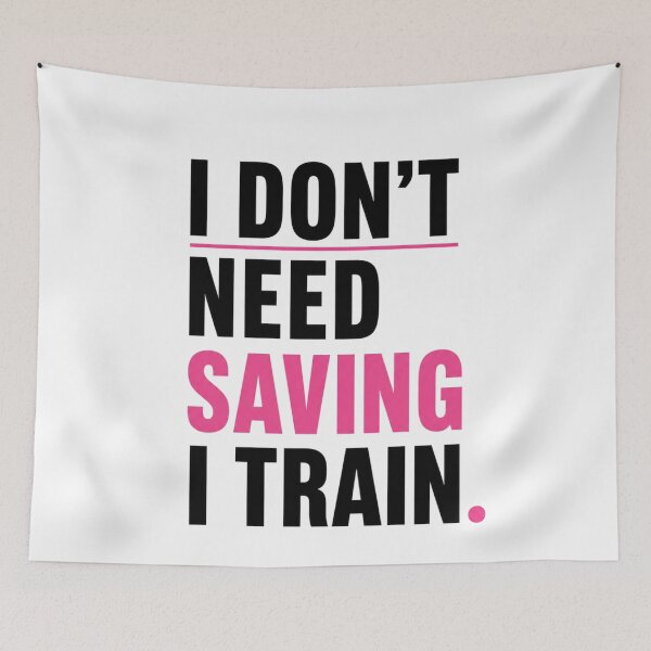 Item preview, I Don’t Need Saving I Train Minimal Typography designed and sold by StoryInCode.