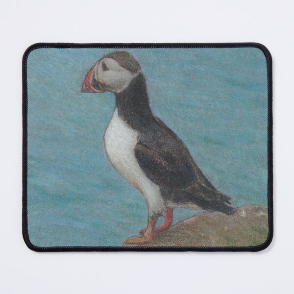 Item preview, Puffins on the Faroese Island of Mykines. Left Puffin designed and sold by ISEriksonartist.