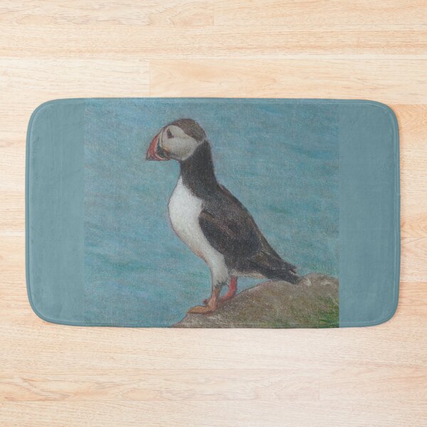 Item preview, Puffins on the Faroese Island of Mykines. Left Puffin designed and sold by ISEriksonartist.