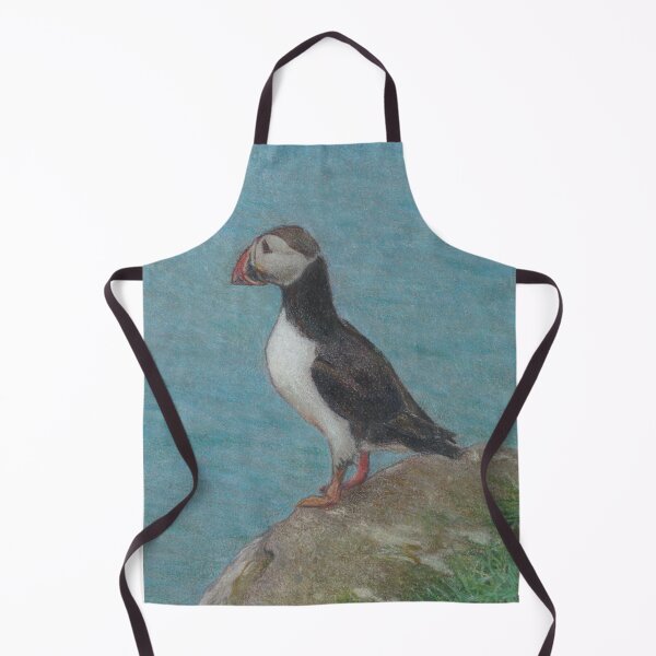 Item preview, Puffins on the Faroese Island of Mykines. Left Puffin designed and sold by ISEriksonartist.