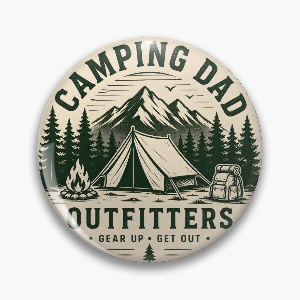 Item preview, Camping Dad Outfitters Vintage Mountain Camping T-Shirt Outdoor Adventure Tee designed and sold by FestivityFinds.
