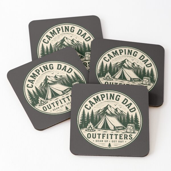 Item preview, Camping Dad Outfitters Vintage Mountain Camping T-Shirt Outdoor Adventure Tee designed and sold by FestivityFinds.