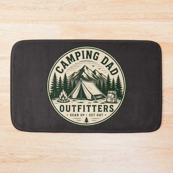 Item preview, Camping Dad Outfitters Vintage Mountain Camping T-Shirt Outdoor Adventure Tee designed and sold by FestivityFinds.