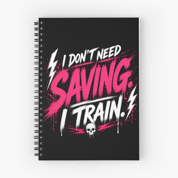 Item preview, I Don’t Need Saving I Train Aggressive Gym Design designed and sold by StoryInCode.
