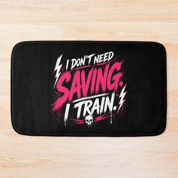 Item preview, I Don’t Need Saving I Train Aggressive Gym Design designed and sold by StoryInCode.
