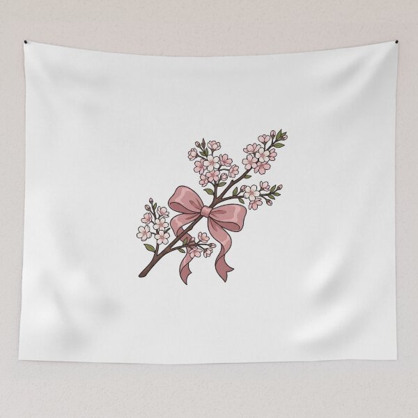 Item preview, pink cherry blossom bow spring designed and sold by Byte-shirt.