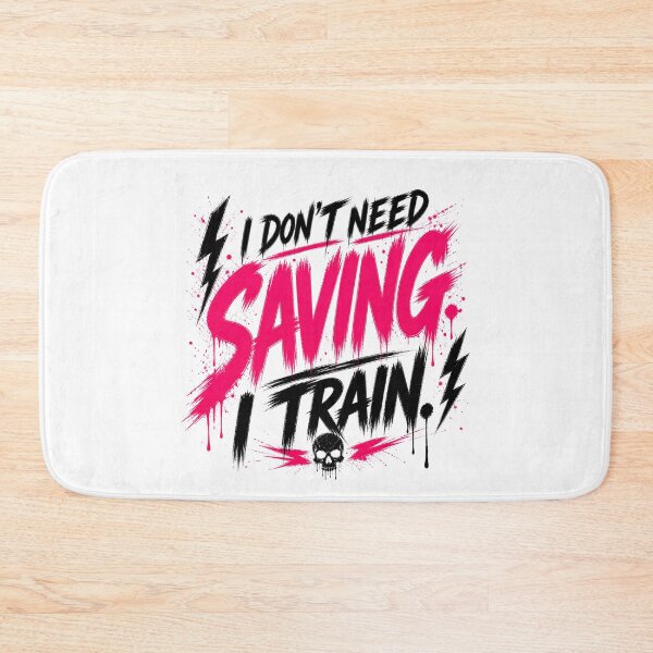 Item preview, I Don’t Need Saving I Train Aggressive Gym Design designed and sold by StoryInCode.