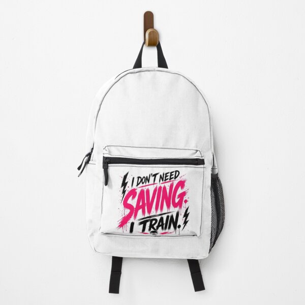 Item preview, I Don’t Need Saving I Train Aggressive Gym Design designed and sold by StoryInCode.