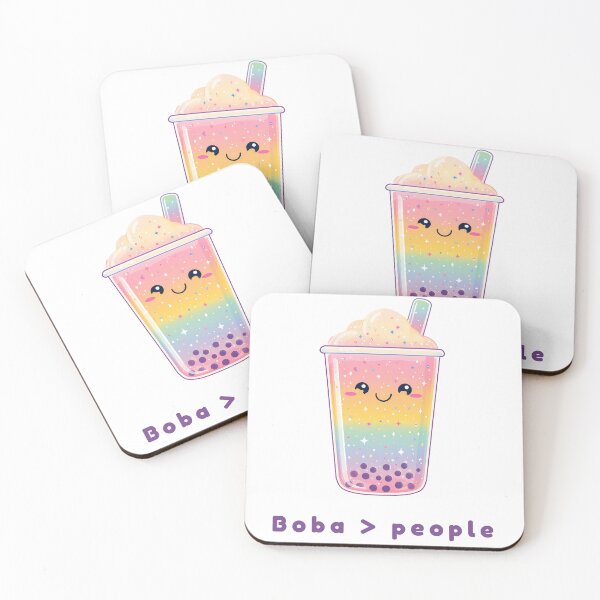 Item preview, Boba > People – Cute Colorful Bubble Tea Kawaii Illustration designed and sold by BobaBunny76.