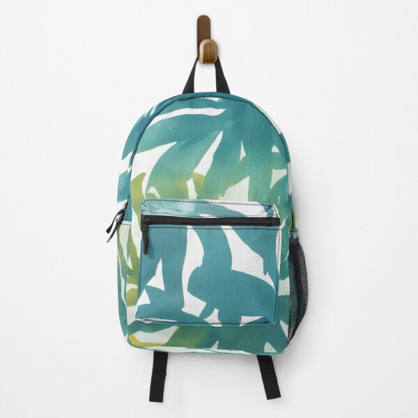 Item preview, Tropical Leaf Silhouettes in Teal Green designed and sold by trajeado14.