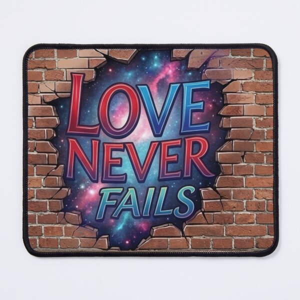 Item preview, Love Never Fails Cosmic Mural: Nebula Galaxy Through Brick Wall Art designed and sold by KabronX.