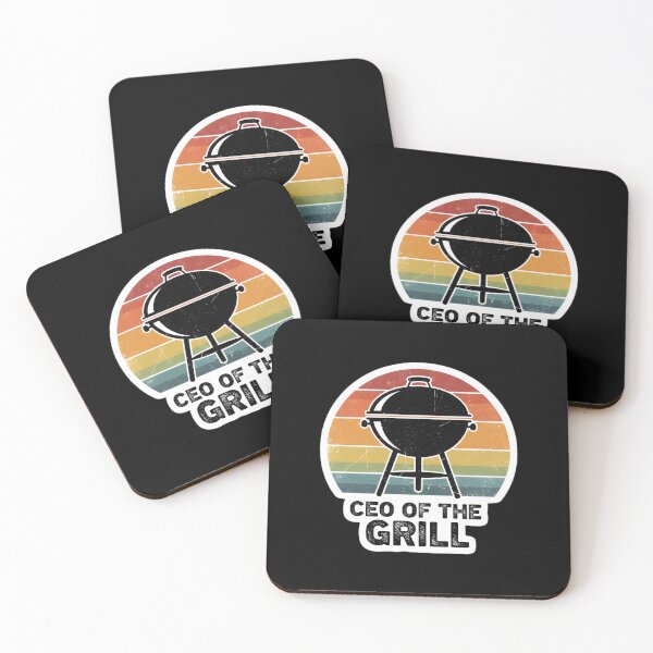 Item preview, CEO of the Grill Funny BBQ T-Shirt Retro Sunset Grill Master Gift designed and sold by FestivityFinds.