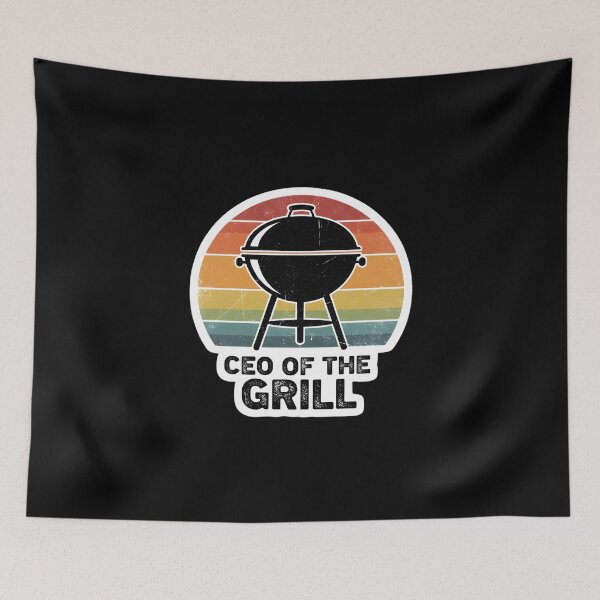 Item preview, CEO of the Grill Funny BBQ T-Shirt Retro Sunset Grill Master Gift designed and sold by FestivityFinds.