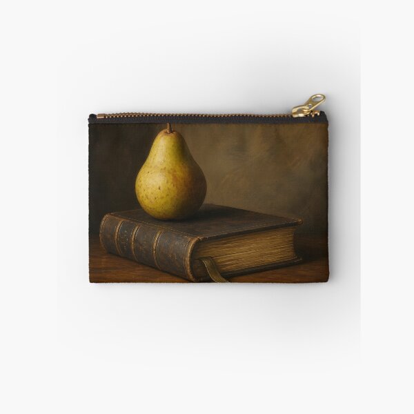 Item preview, Special Walnut Wood Still Life with Pear and Book designed and sold by Glitchart66.