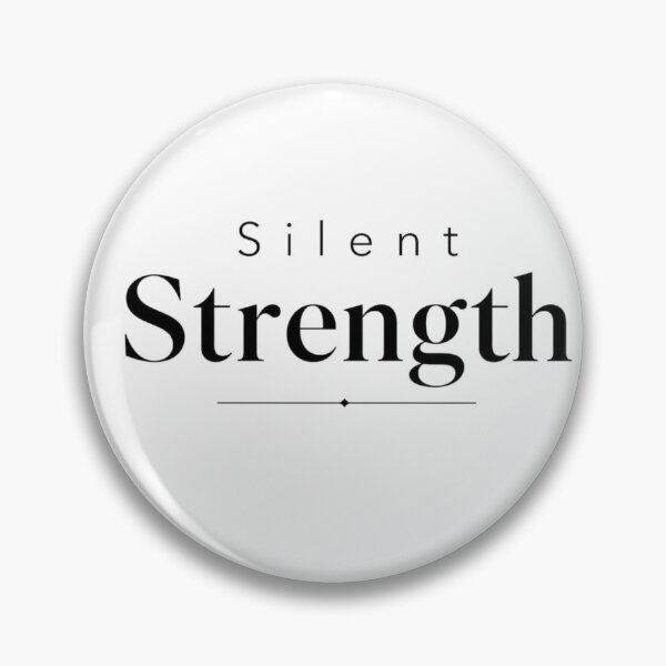 Item preview, Silent Strength Minimalist Typography Design | Calm Power Quote Aesthetic Black and White Motivational Art designed and sold by Sanika arts .