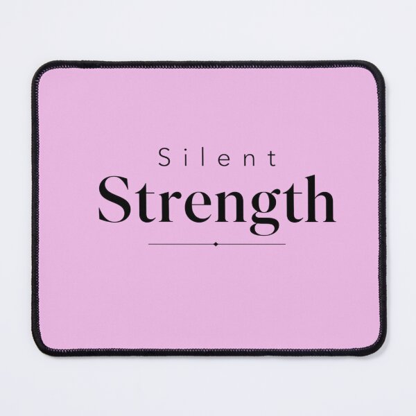 Item preview, Silent Strength Minimalist Typography Design | Calm Power Quote Aesthetic Black and White Motivational Art designed and sold by Sanika arts .