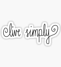 Live Simply Black Script Sticker