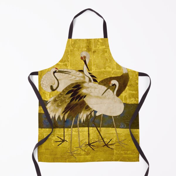 Item preview, Japanese Gold Screen with Cranes and Pine designed and sold by Vicky Brago-Mitchell®.