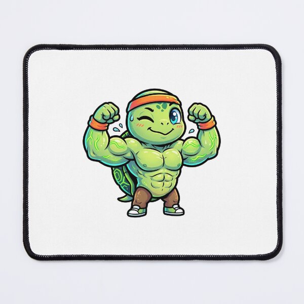 Item preview, Macho Turtle Cute Flexing designed and sold by DuckOddity.