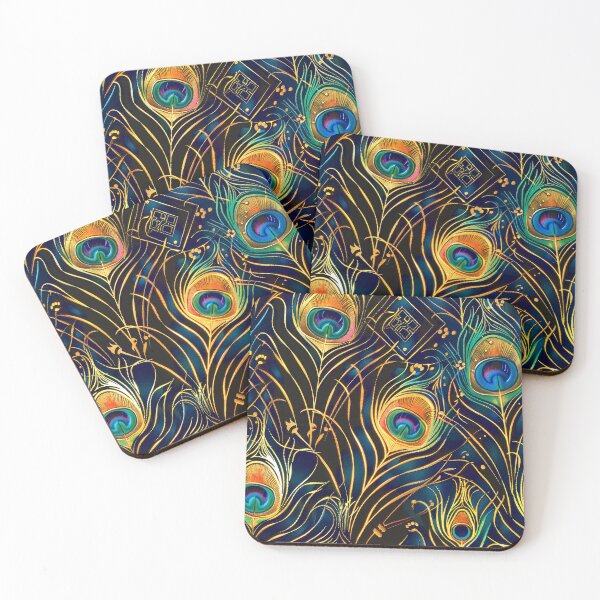Item preview, Peacock Fantasy Feathers Colorful Vibrant Designs Exotic Pattern designed and sold by DEC02.