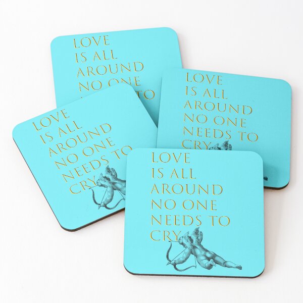 Item preview, Golden Typography Love Is All Around Quote designed and sold by Mauswohn.
