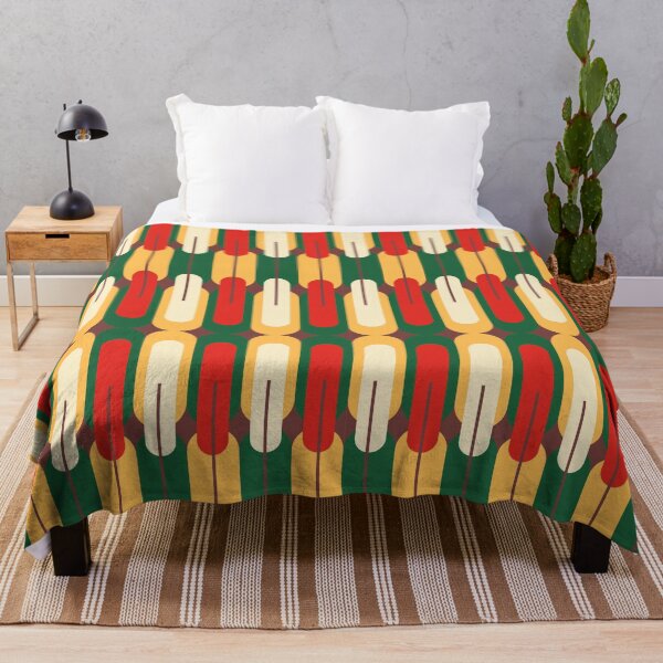 Item preview, Retro Pop 70s Geometric Pillars - Vibrant Mid Century Modern Pattern designed and sold by Luckymoon2000.