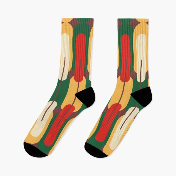 Item preview, Retro Pop 70s Geometric Pillars - Vibrant Mid Century Modern Pattern designed and sold by Luckymoon2000.