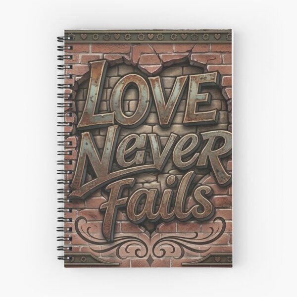 Item preview, Love Never Fails Steampunk Art: Industrial Brick Wall & Gears Mural designed and sold by KabronX.