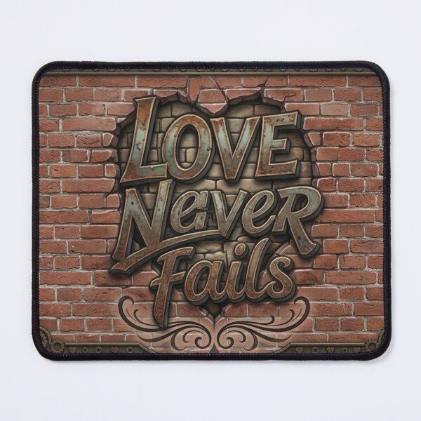 Item preview, Love Never Fails Steampunk Art: Industrial Brick Wall & Gears Mural designed and sold by KabronX.