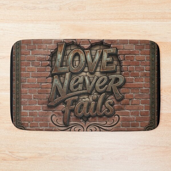 Item preview, Love Never Fails Steampunk Art: Industrial Brick Wall & Gears Mural designed and sold by KabronX.