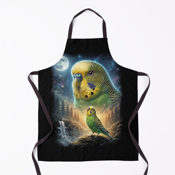 Item preview, Funny Budgerigar Howling Moon Art Parrot Lover designed and sold by DoodleTortle.