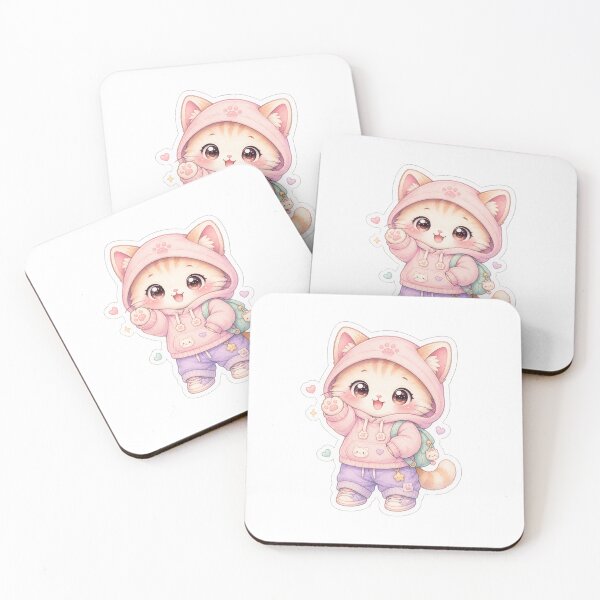 Item preview, Cheerful Cat in Pink Hoodie designed and sold by Old Classic Cartoons.