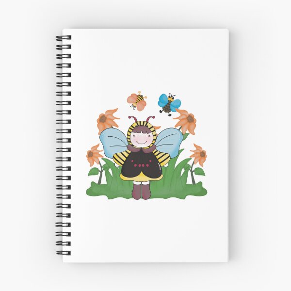 Item preview, Spring Bee Girl Cute Character With Sunflowers Art designed and sold by LittleHugHouse.