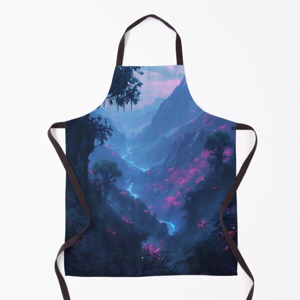Item preview, Bioluminescent Alien Jungle Valley Fantasy Sci-Fi Landscape designed and sold by Luminous Wilds.