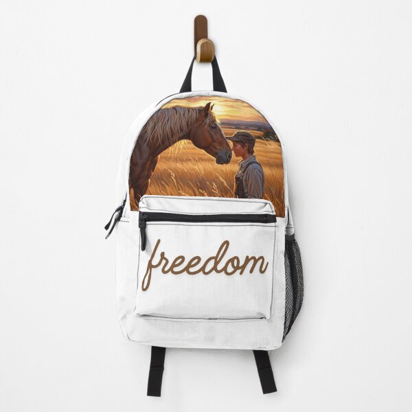 Item preview, Freedom: Vintage Boy and Horse Sunset Field designed and sold by InfinitePawBond.