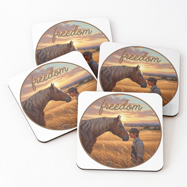 Item preview, Freedom: Vintage Boy and Horse Sunset Field designed and sold by InfinitePawBond.