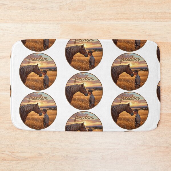 Item preview, Freedom: Vintage Boy and Horse Sunset Field designed and sold by InfinitePawBond.